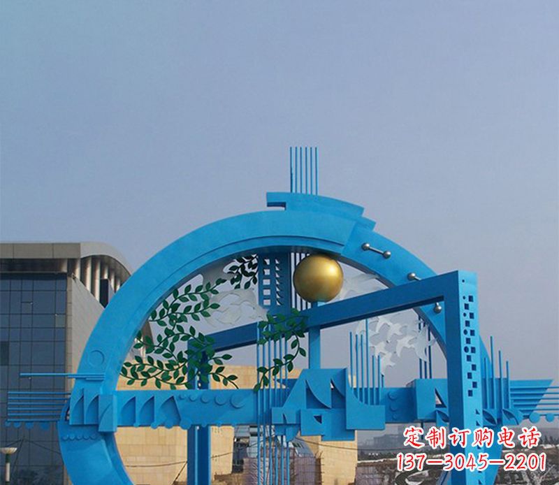 河源不锈钢拱桥剪纸雕塑