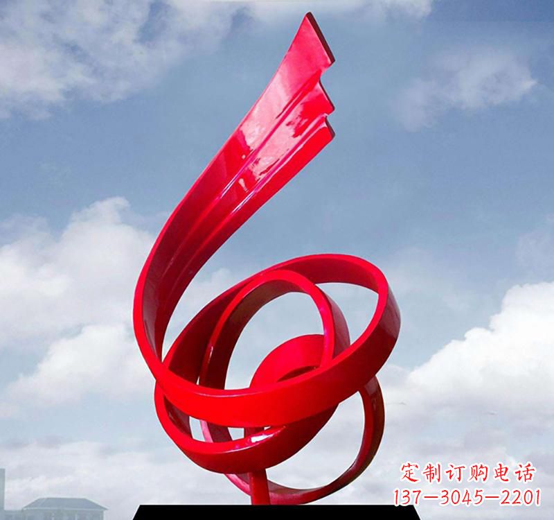 河源不锈钢广场城市飘带雕塑