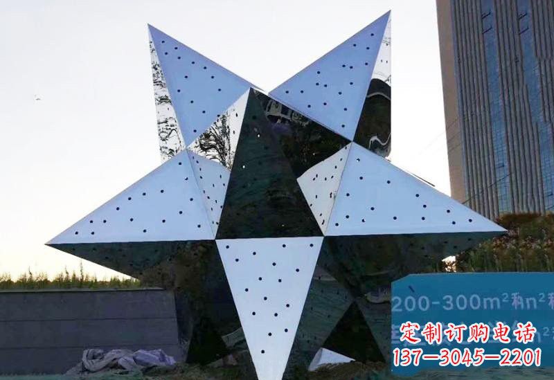 河源不锈钢五角星雕塑精致的艺术品