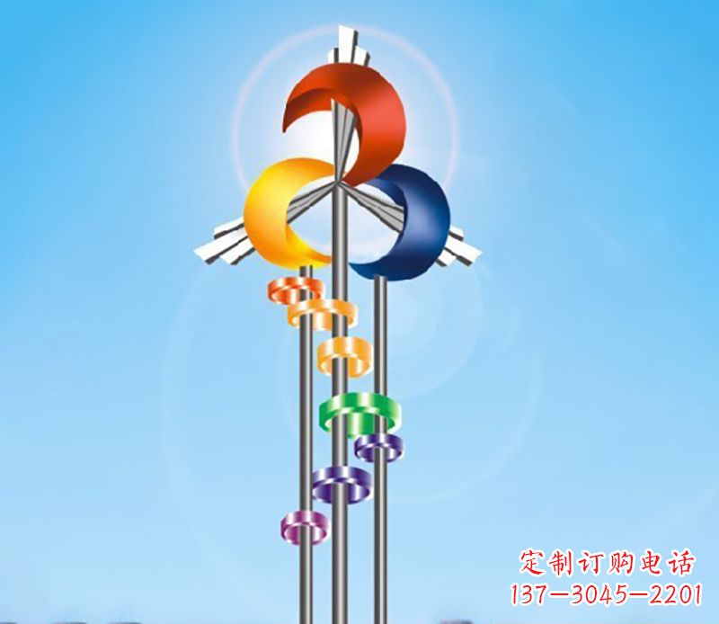 河源不锈钢风车雕塑精美的艺术之作