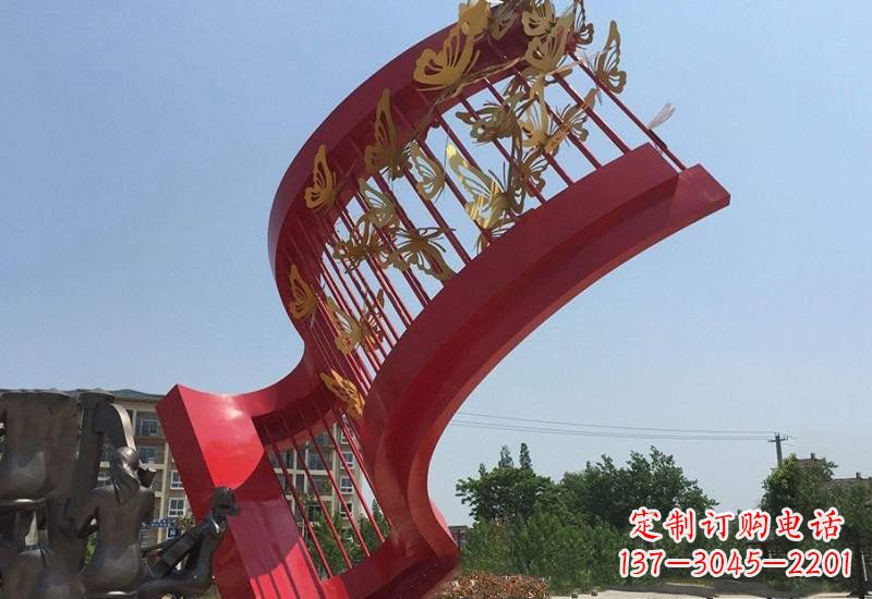 河源不锈钢广场蝴蝶乐章雕塑