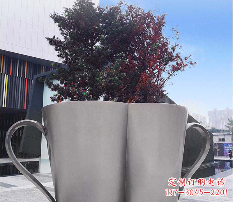 河源不锈钢花盆雕塑美观耐用
