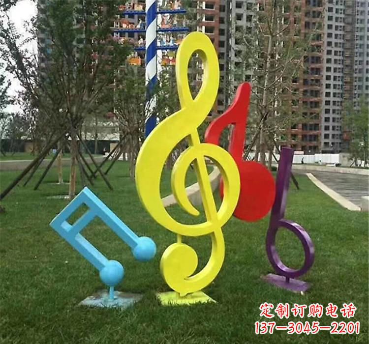 河源不锈钢音符雕塑音乐的流动之美