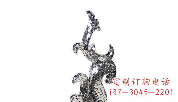 河源不锈钢海豚抽象雕塑精致的海洋之美