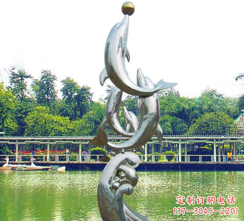 河源海豚的美丽雕塑