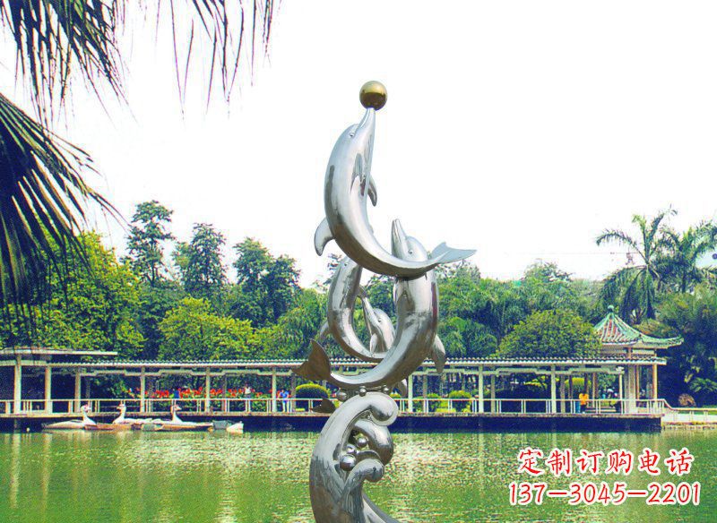 河源不锈钢海豚艺术与美的完美结合