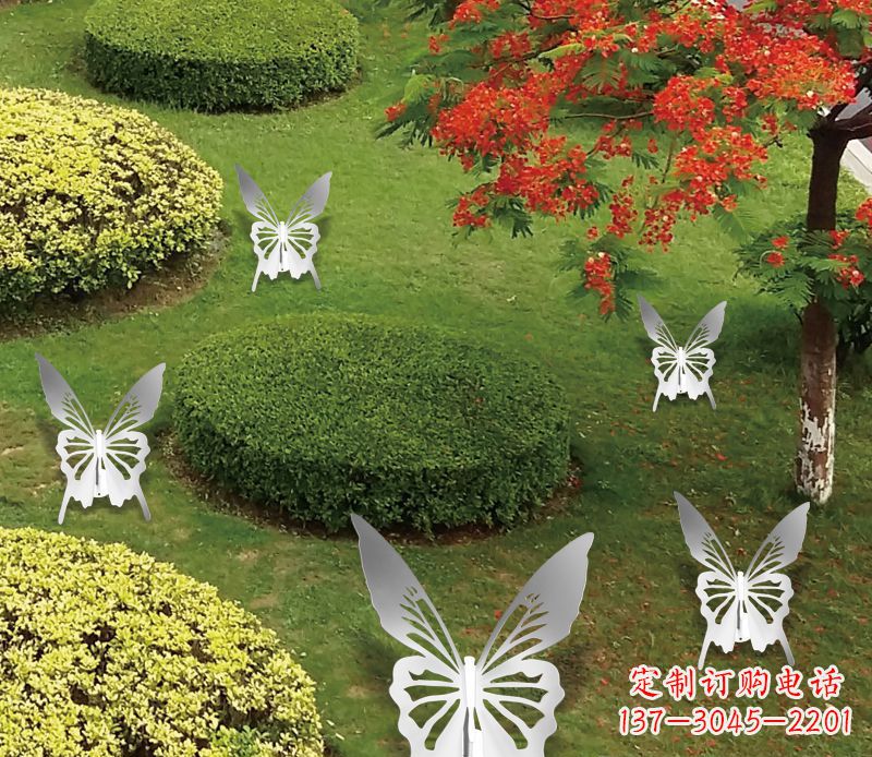 河源灵动飞舞不锈钢蝴蝶雕塑