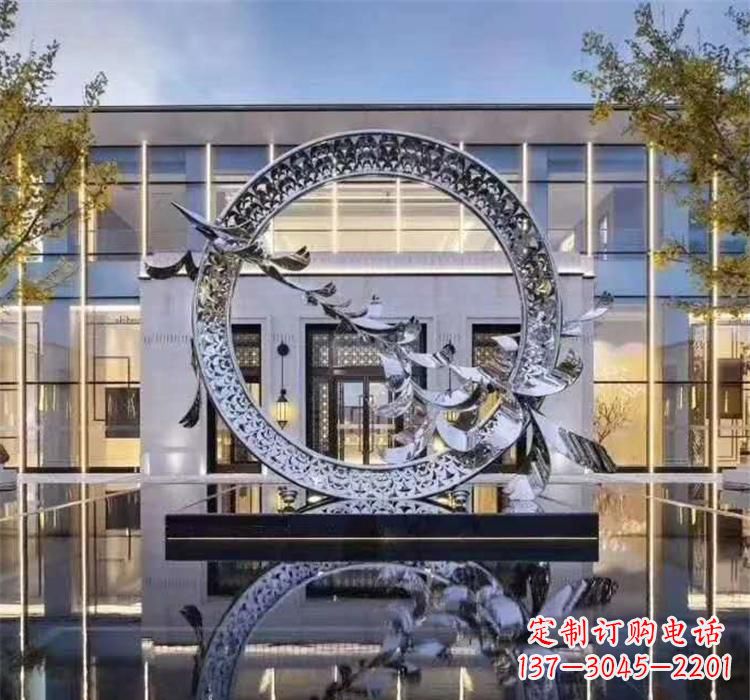 河源大雁飞翔,不锈钢户外雕塑雍容陈列