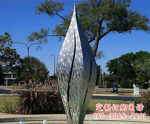 河源不锈钢花骨朵喷泉雕塑