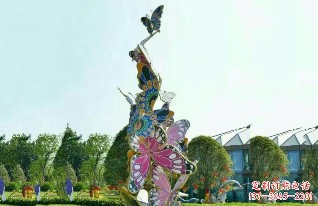 河源不锈钢蝴蝶美丽的雕塑之美