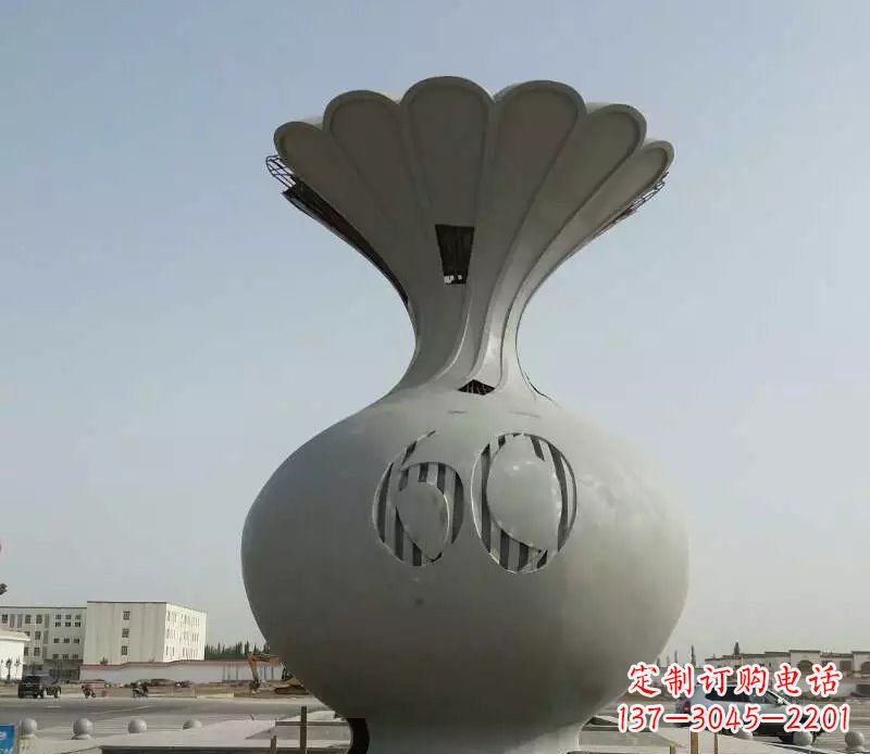 河源精美不锈钢花篮雕塑