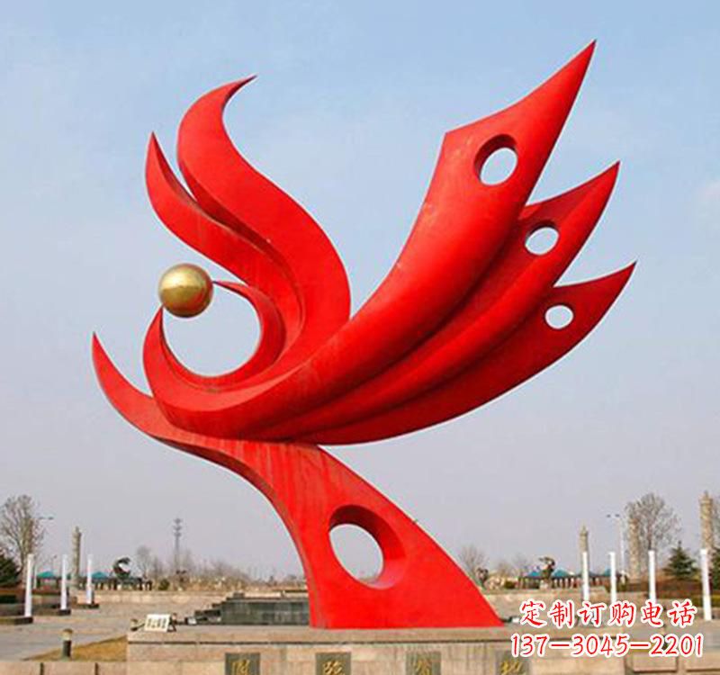河源不锈钢凤凰雕塑的精美