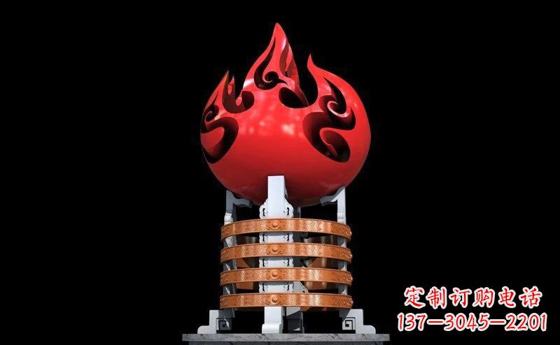 河源不锈钢火炬广场雕塑