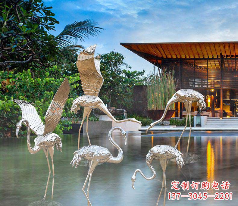 河源精美不锈钢火烈鸟雕塑