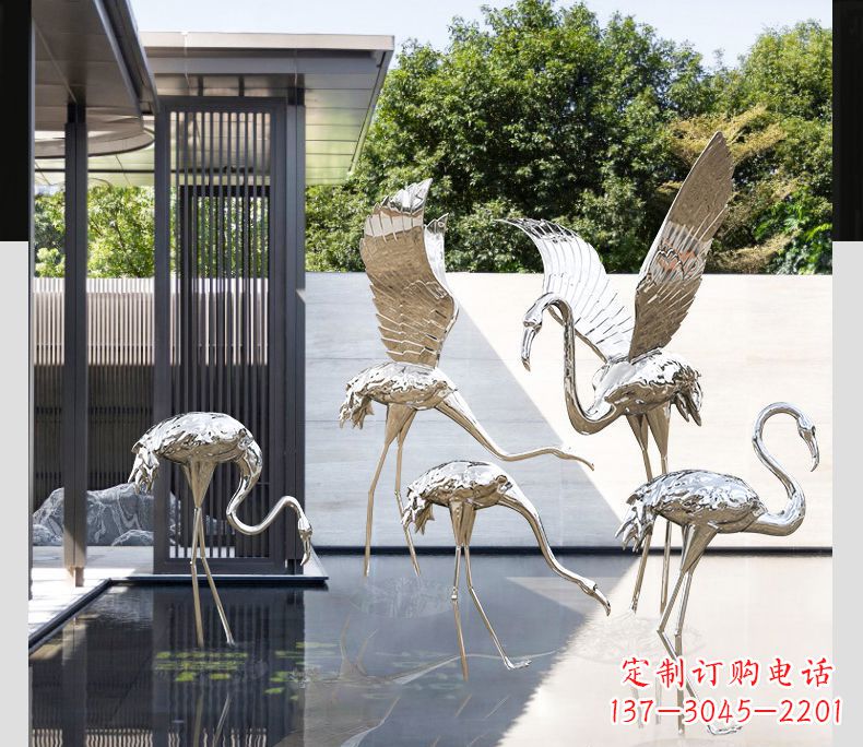 河源不锈钢火烈鸟雕塑雕刻艺术的精粹