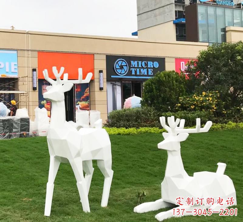 河源不锈钢小鹿雕塑艺术之美
