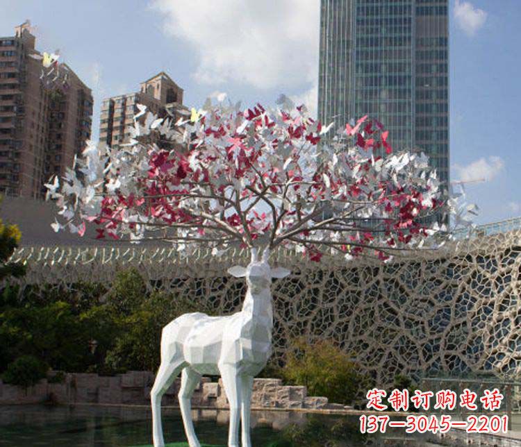河源不锈钢梅花鹿雕塑艺术的精美结晶