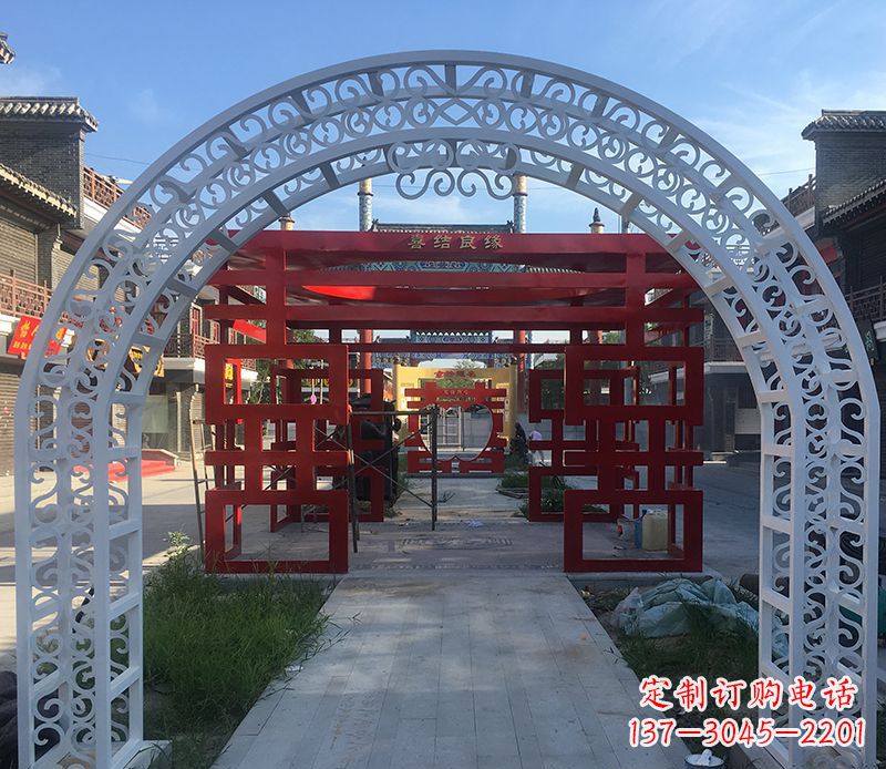 河源不锈钢拱门雕塑——精美绝伦