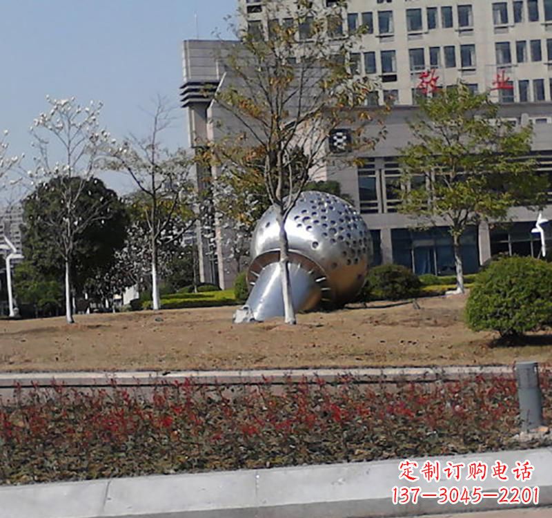 河源不锈钢简约话筒雕塑