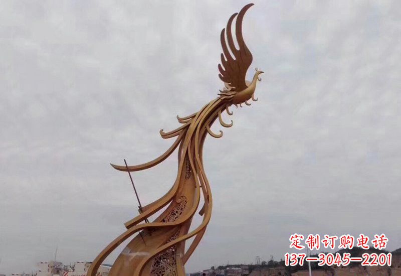 河源不锈钢凤凰雕塑精致美观