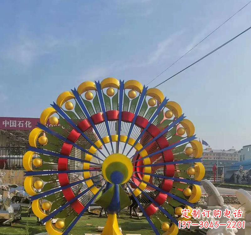 河源不锈钢孔雀雕塑艺术的精美表达