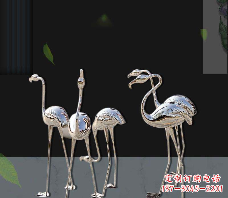河源非凡之美不锈钢火烈鸟雕塑