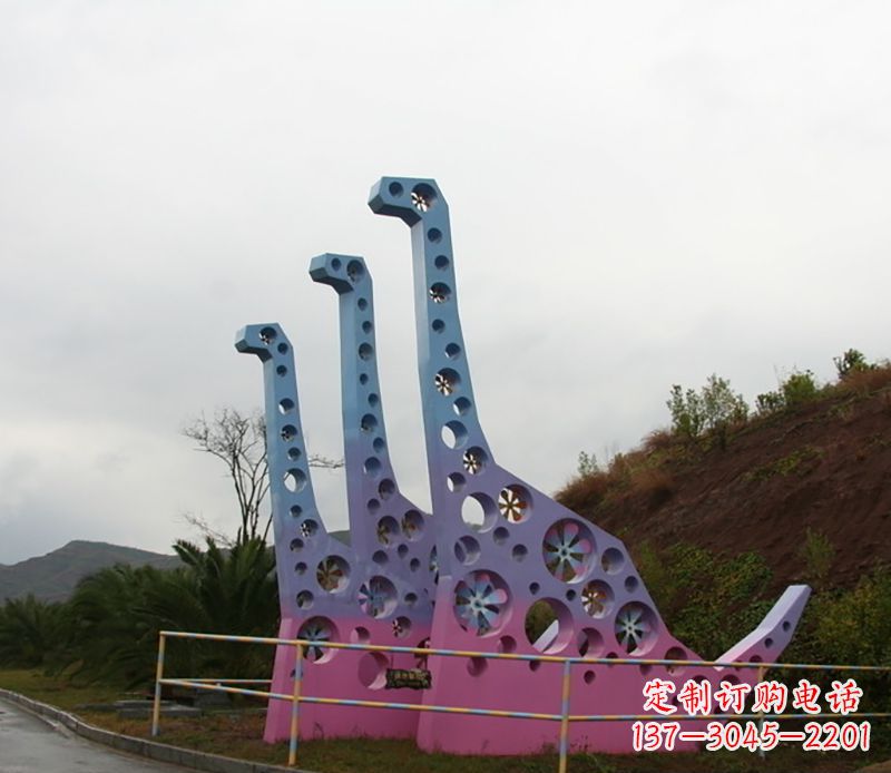 河源不锈钢恐龙雕塑精致的古代艺术