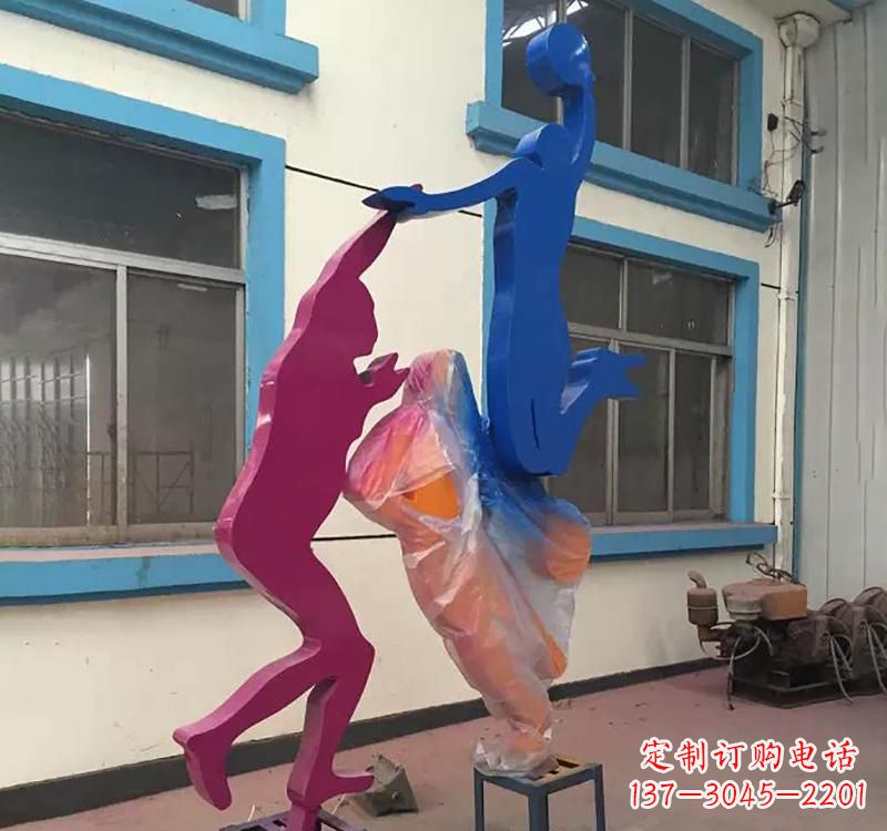 河源不锈钢篮球运动员雕塑纪念篮球运动传奇