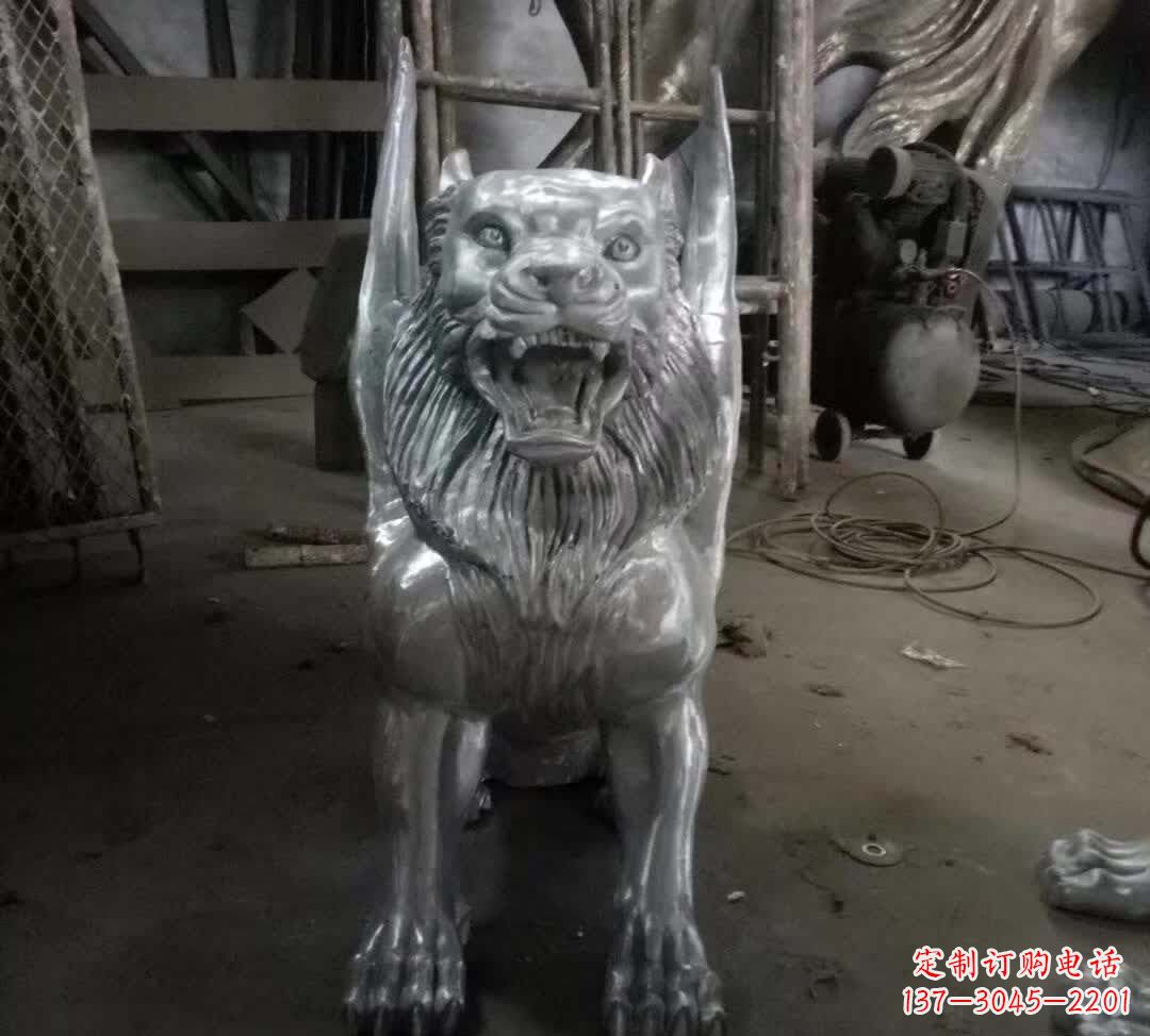 河源不锈钢老虎雕塑经典的艺术品