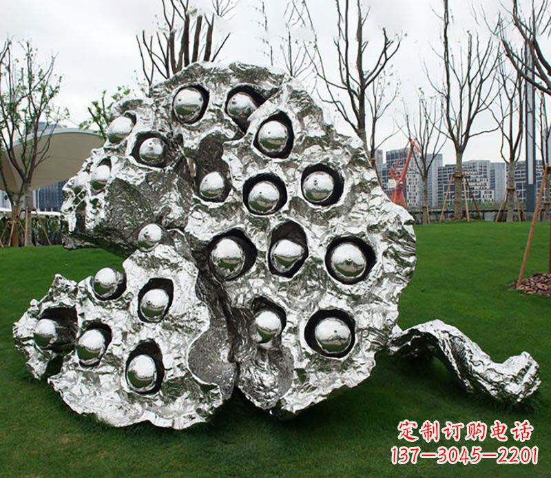 河源不锈钢莲蓬雕塑——精美极致的艺术品