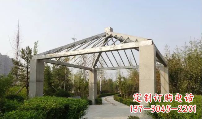 河源不锈钢凉亭雕塑点缀公园景观