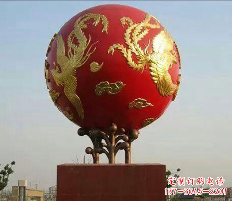 河源不锈钢龙凤呈祥雕塑传统艺术的精美体现