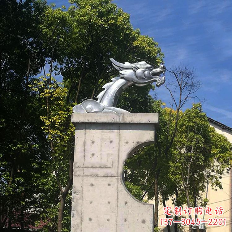 河源不锈钢龙雕塑——传承中华文化精髓
