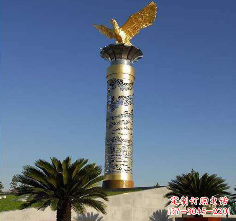 河源不锈钢龙柱雕塑2