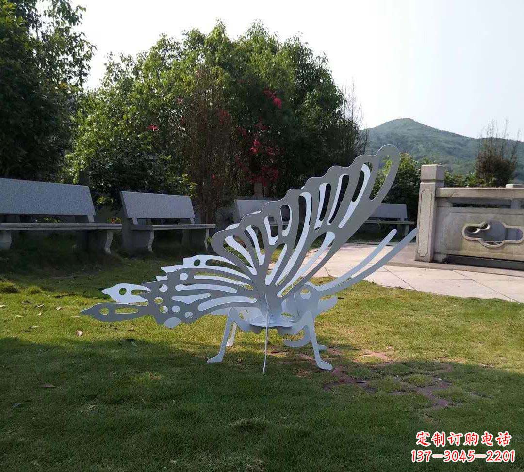 河源不锈钢镂空蝴蝶装饰雕塑精美雕塑点缀美好生活