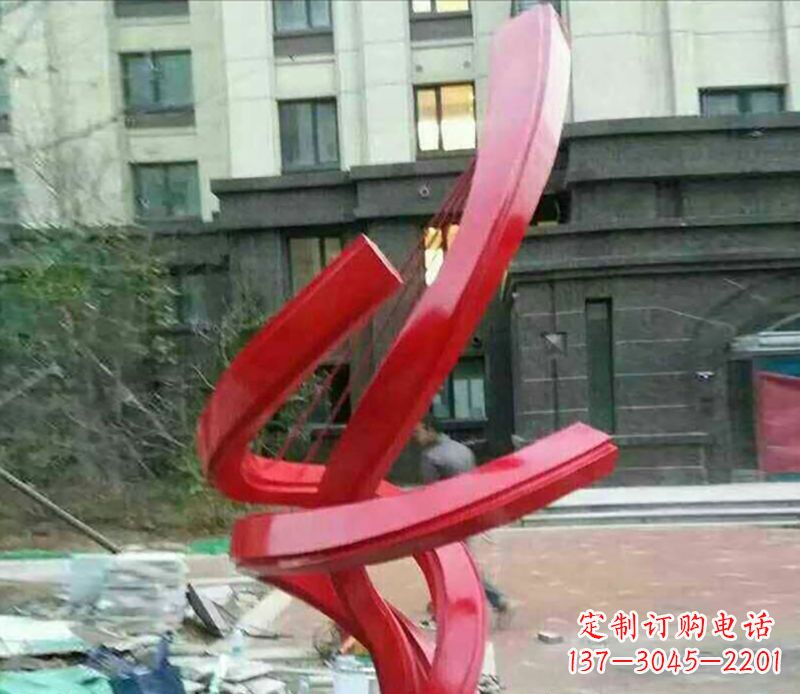 河源不锈钢螺旋飘带雕塑