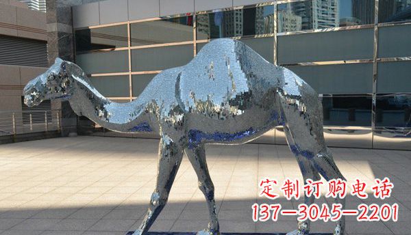 河源不锈钢骆驼动物雕塑