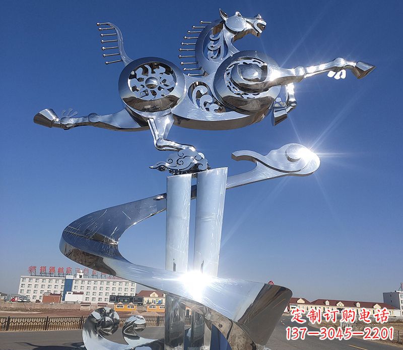 河源不锈钢马踏飞燕雕塑——精美的艺术品