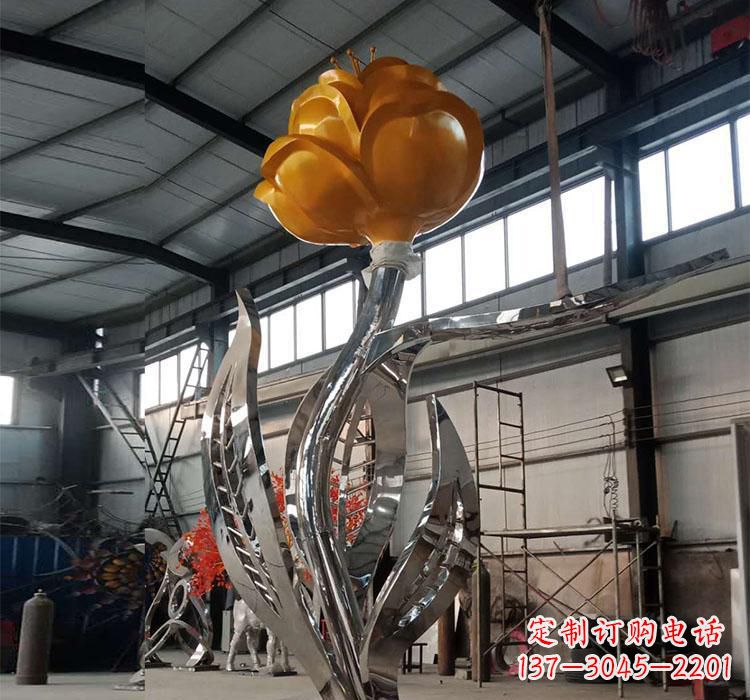 河源不锈钢玫瑰花雕塑一款非凡的艺术品