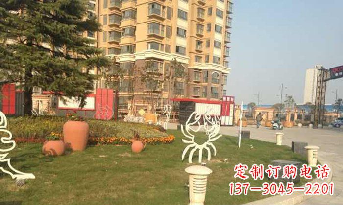 河源不锈钢螃蟹动物雕塑