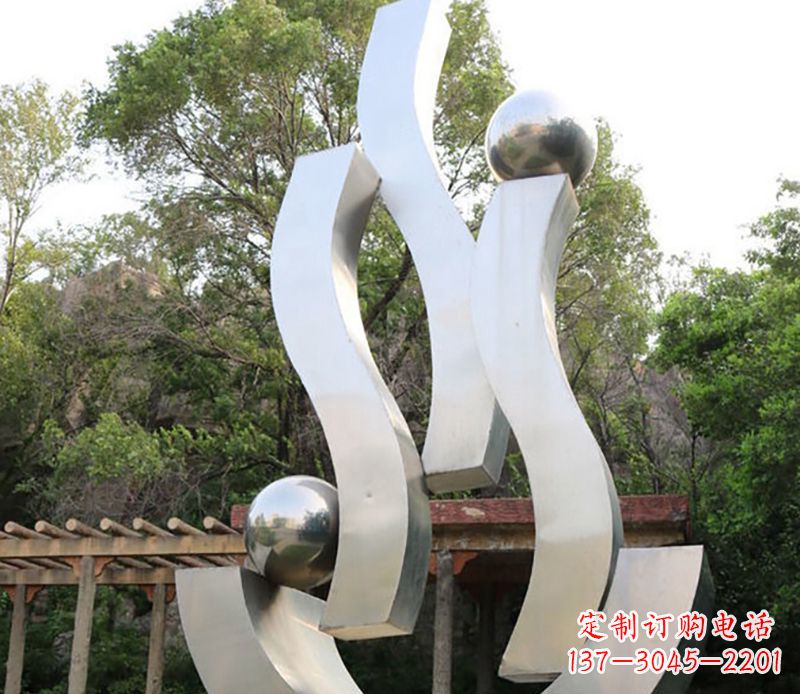 河源景观雕塑现代不锈钢飘带