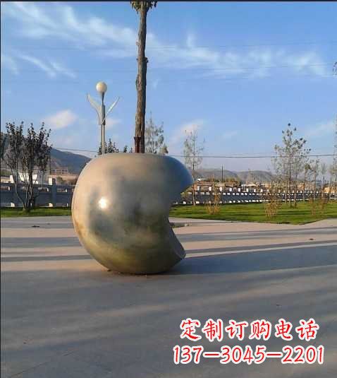 河源不锈钢苹果雕塑艺术与现实的完美结合