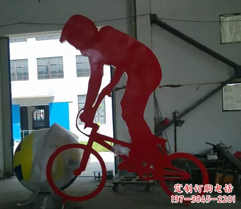 河源不锈钢自行车雕塑激发自行车运动的热情