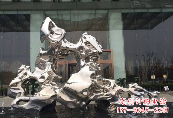 河源精美太湖石雕塑,不锈钢企业的杰作