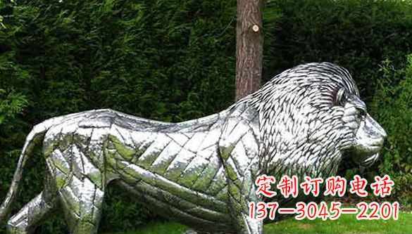 河源不锈钢狮子雕塑拥有经典古典风格