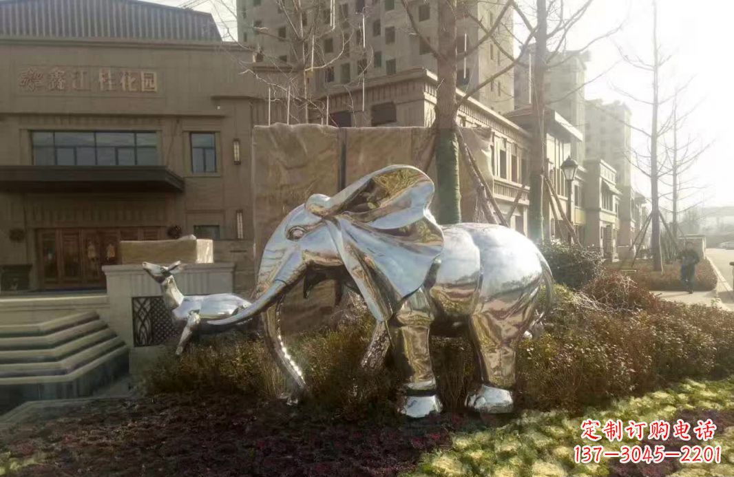 河源不锈钢大象雕塑——美轮美奂的艺术精品