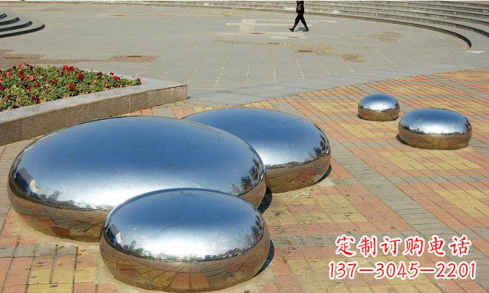 河源不锈钢水滴雕塑艺术与美的完美结合
