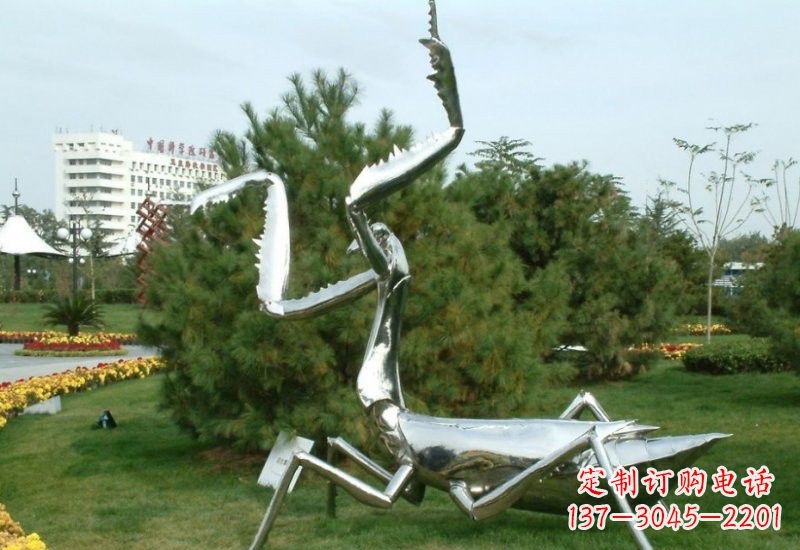 河源不锈钢螳螂雕塑艺术的精美结晶