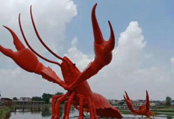河源不锈钢龙虾动物雕塑艺术之美