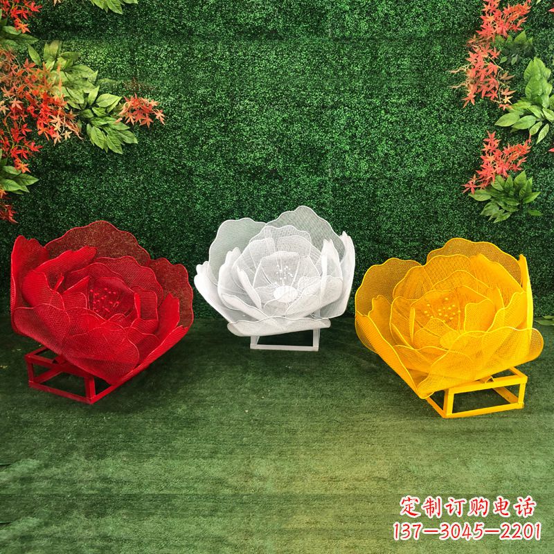河源不锈钢玫瑰雕塑精致的艺术品